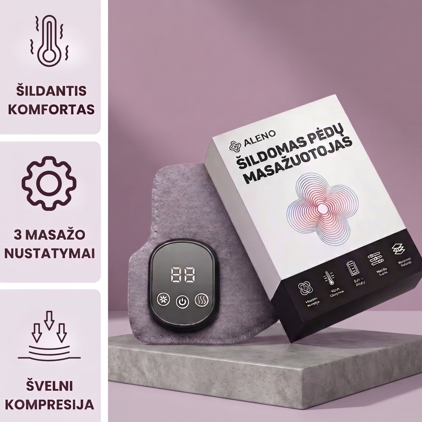 Šildomas Pėdų Masažuoklis